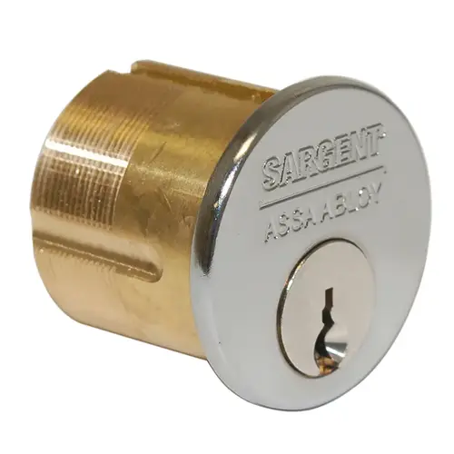 Mortise Cylinder 1-1/4", HG Keyway, 6-Pin, Cam, 1-Bitted, 2 Nickel Silver Keys, 630/US32D Stainless Steel