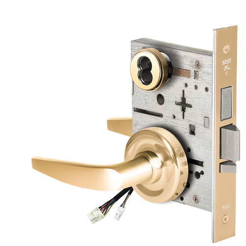 Electric Mortise Lock Bright Brass