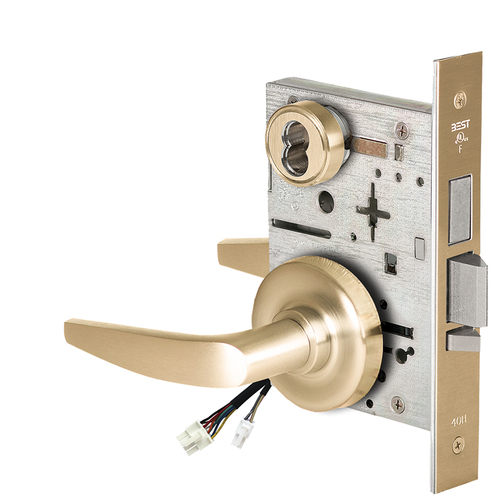 Electric Mortise Lock Satin Brass