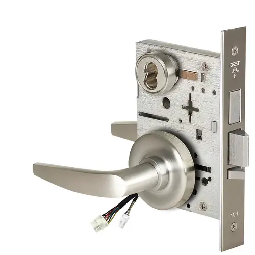 Electric Mortise Lock Satin Nickel Plated Clear Coated