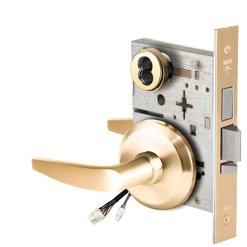 Electric Mortise Lock Bright Brass