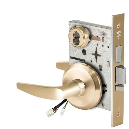 Electric Mortise Lock Satin Brass