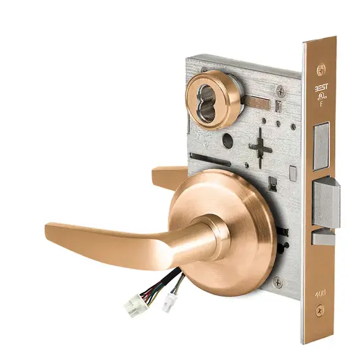 Electric Mortise Lock Satin Bronze Clear Coated