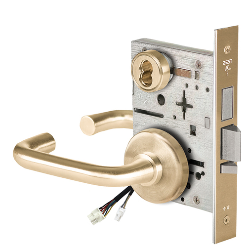 Electric Mortise Lock Satin Brass