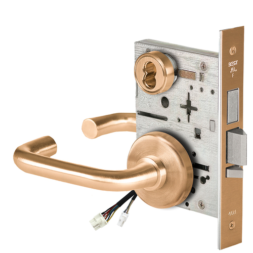 Electric Mortise Lock Satin Bronze Clear Coated