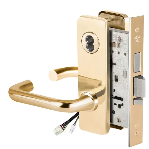 Electric Mortise Lock Bright Brass