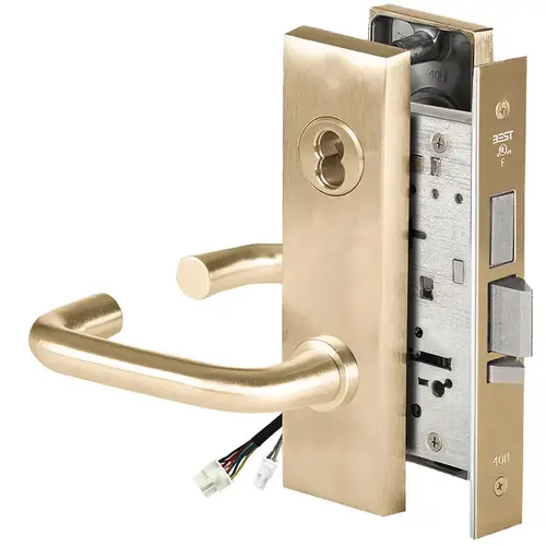 Electric Mortise Lock Satin Brass