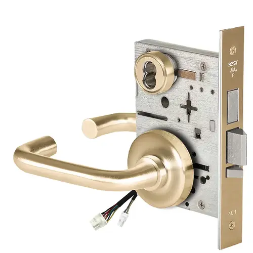 Electric Mortise Lock Satin Brass