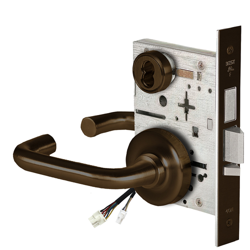 Electric Mortise Lock Dark Oxidized Satin Bronze Oil Rubbed