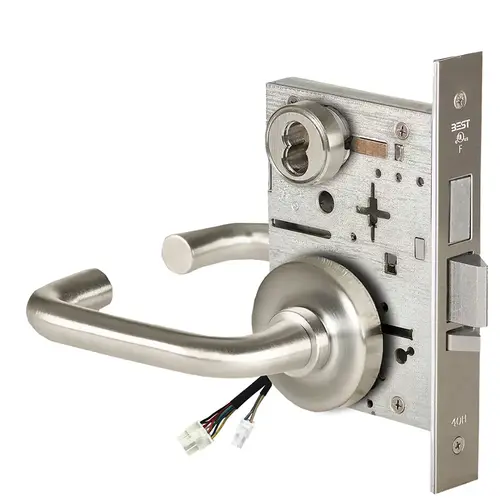 Electric Mortise Lock Satin Nickel Plated Clear Coated