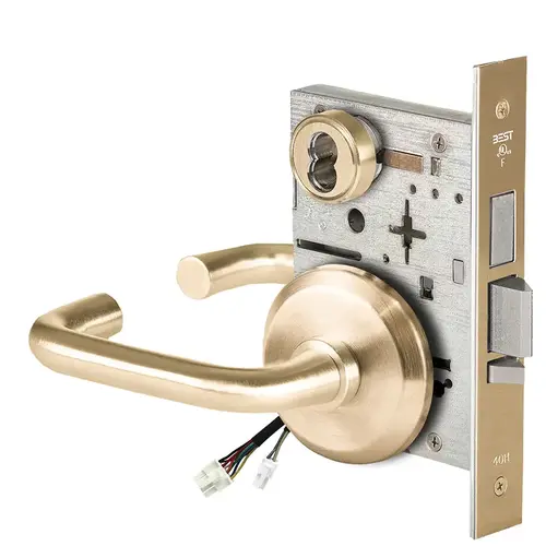 Electric Mortise Lock Satin Brass