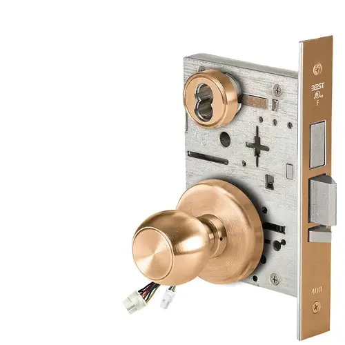 Electric Mortise Lock Satin Bronze Clear Coated