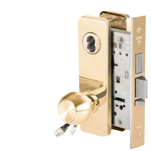 Electric Mortise Lock Bright Brass