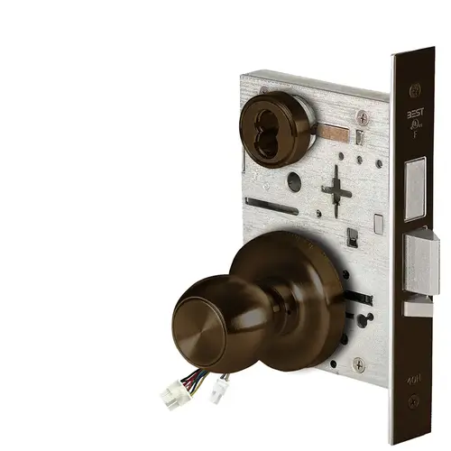 Electric Mortise Lock Dark Oxidized Satin Bronze Oil Rubbed