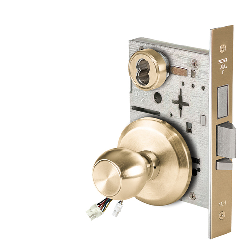 Electric Mortise Lock Satin Brass