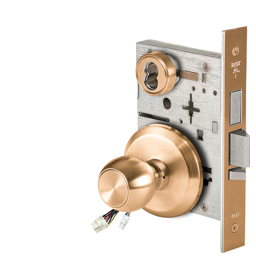 Electric Mortise Lock Satin Bronze Clear Coated