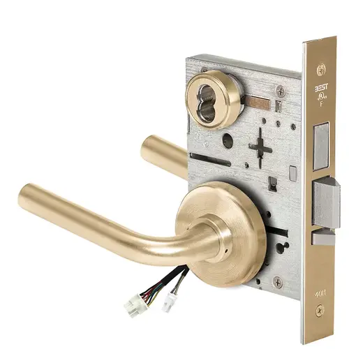 Electric Mortise Lock Satin Brass