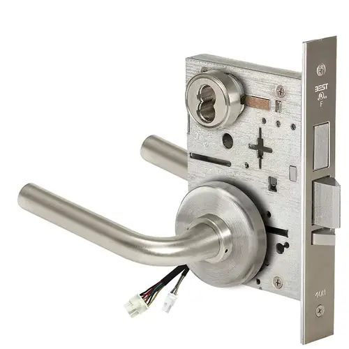 Electric Mortise Lock Satin Nickel Plated Clear Coated