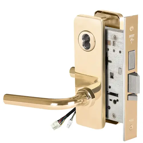 Electric Mortise Lock Bright Brass