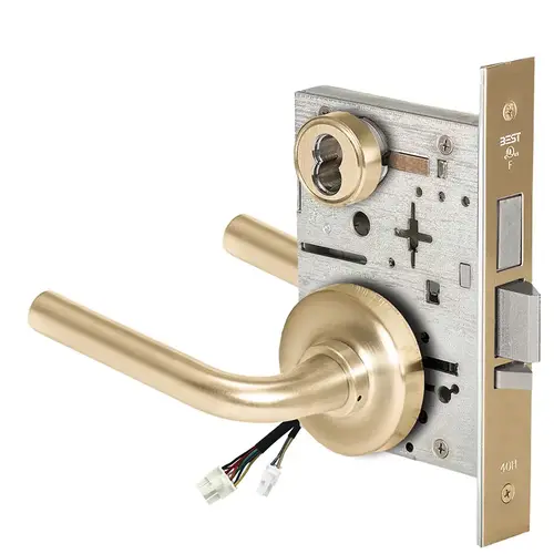 Electric Mortise Lock Satin Brass