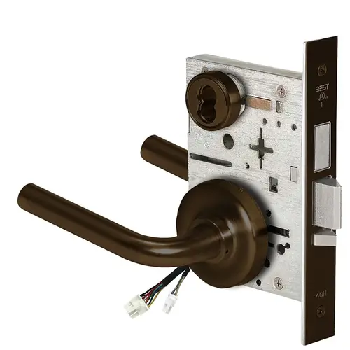 Electric Mortise Lock Dark Oxidized Satin Bronze Oil Rubbed