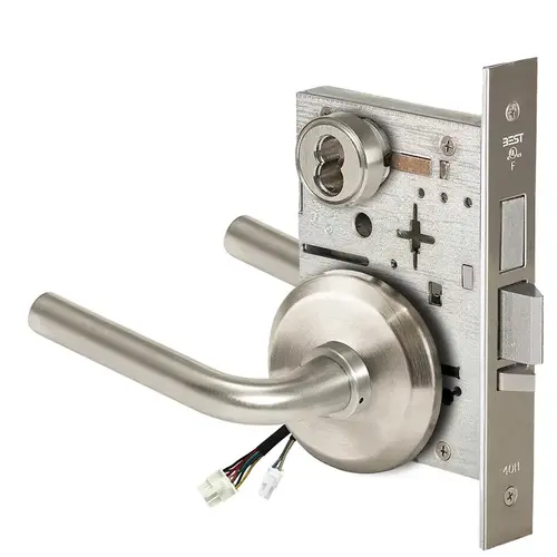 Electric Mortise Lock Satin Nickel Plated Clear Coated