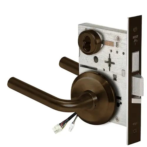 Electric Mortise Lock Dark Oxidized Satin Bronze Oil Rubbed