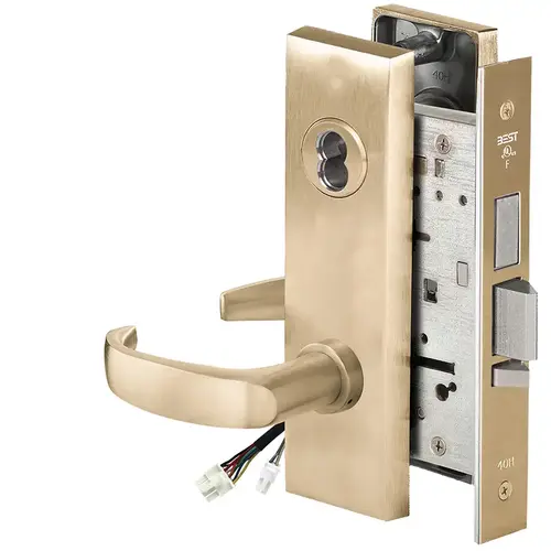 Electric Mortise Lock Satin Brass