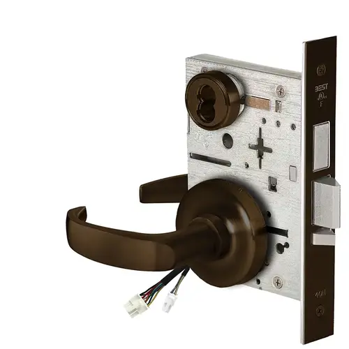 Electric Mortise Lock Dark Oxidized Satin Bronze Oil Rubbed