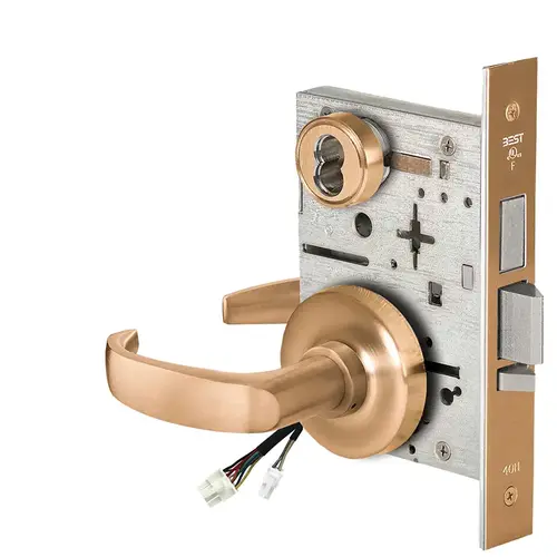 Electric Mortise Lock Satin Bronze Clear Coated