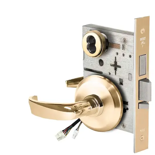 Electric Mortise Lock Bright Brass