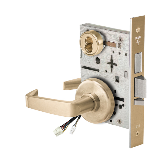 Electric Mortise Lock Satin Brass