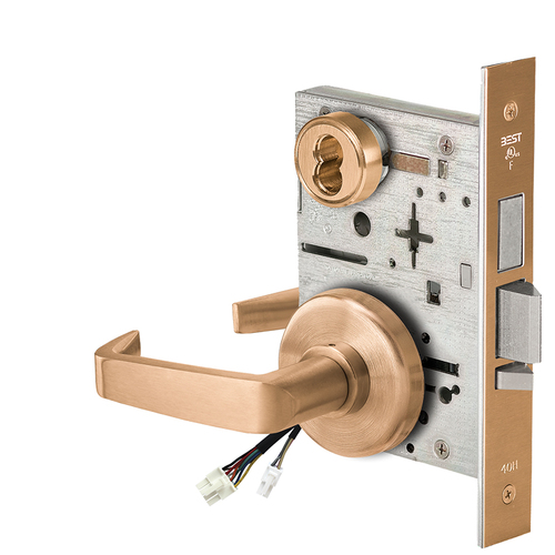 Electric Mortise Lock Satin Bronze Clear Coated