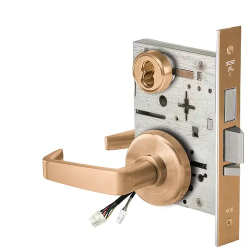 Electric Mortise Lock Satin Bronze Clear Coated