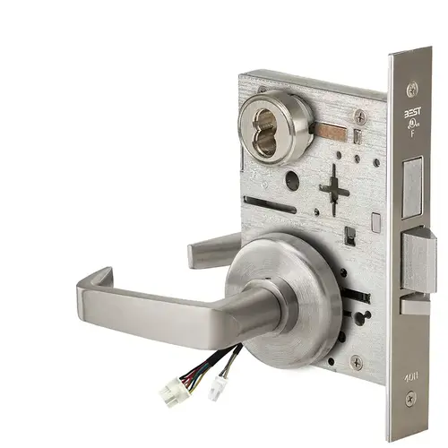 Electric Mortise Lock Satin Nickel Plated Clear Coated