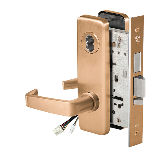 Electric Mortise Lock Satin Bronze Clear Coated