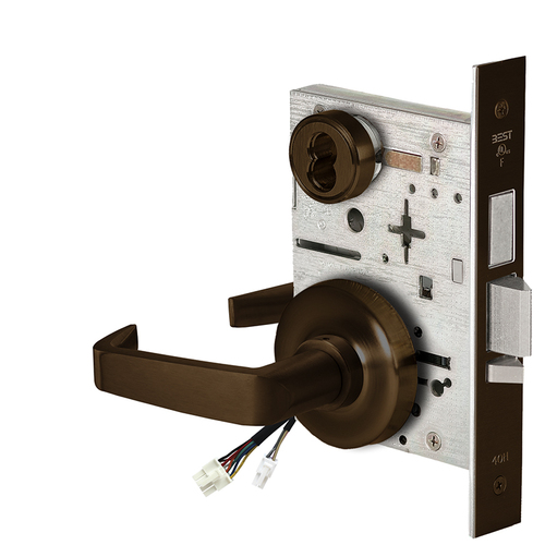 Electric Mortise Lock Dark Oxidized Satin Bronze Oil Rubbed