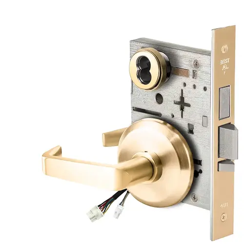 Electric Mortise Lock Bright Brass