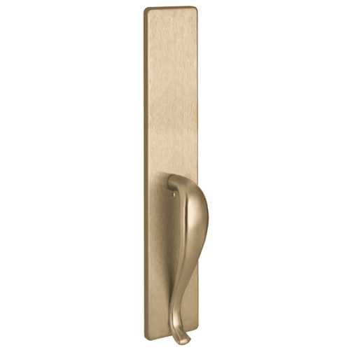 Apex and Olympian Series Wide Stile Trim, Exit Only, Dummy Trim, B Design Pull, Satin Brass