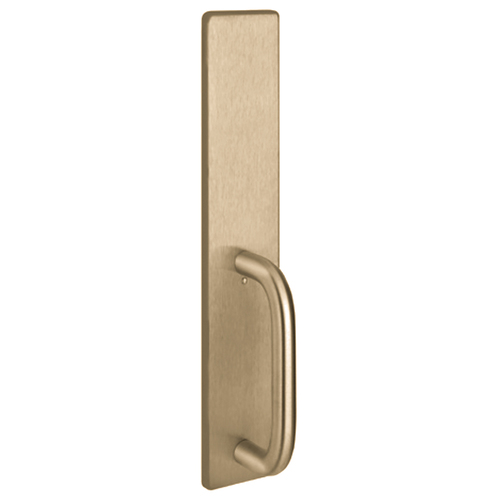 Apex and Olympian Series Wide Stile Trim, Exit Only, Dummy Trim, C Design Lever, for Concealed Vertical Rod, Satin Brass