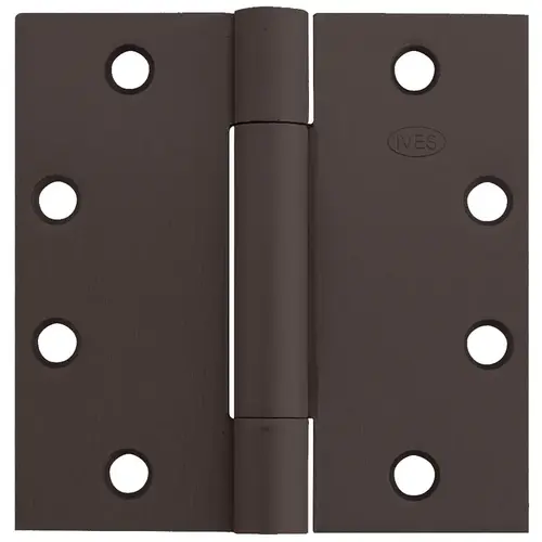 4 1/2" x 4 1/2" 3-Knuckle Concealed Bearing Hinge, Heavy Weight, 4-1/2" x 4-1/2", Dark Oxidized Satin Bronze Oil Rubbed