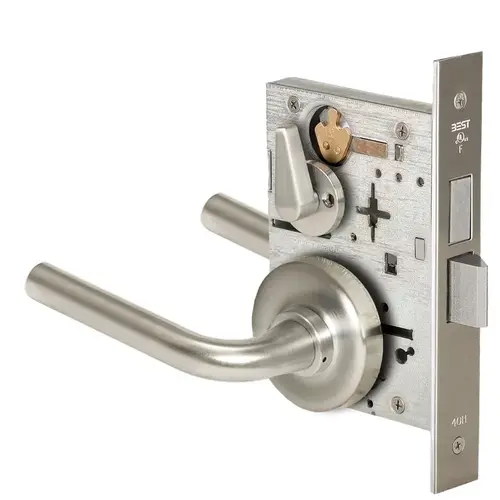 Mortise Lock Satin Nickel Plated Clear Coated