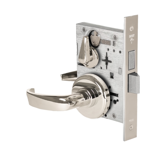 Mortise Lock Bright Nickel Plated Clear Coated