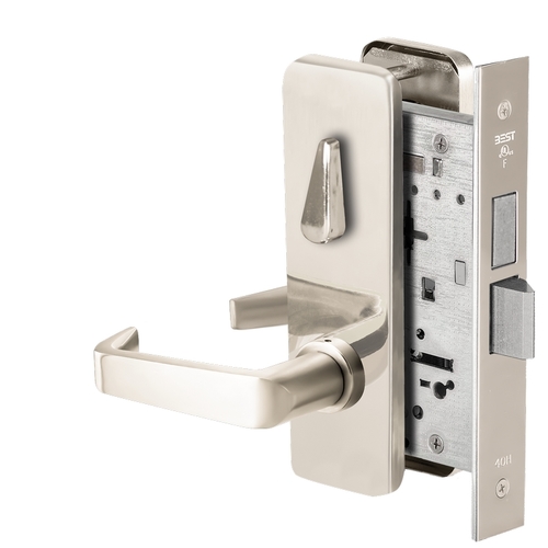 Mortise Lock Bright Nickel Plated Clear Coated