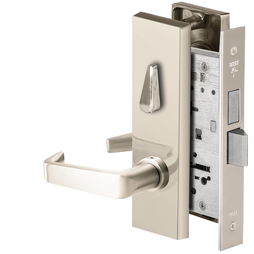 Mortise Lock Bright Nickel Plated Clear Coated