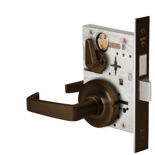 Mortise Lock Satin Bronze Blackened Satin Relieved Clear Coated