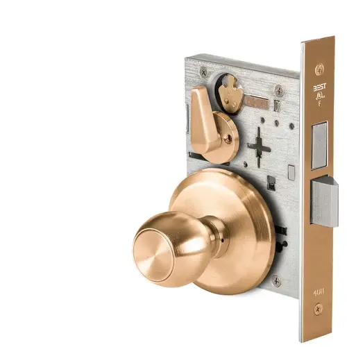 Mortise Lock Satin Bronze Clear Coated