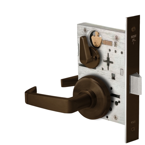 Mortise Lock Dark Bronze Painted