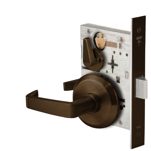 Mortise Lock Satin Bronze Blackened Satin Relieved Clear Coated