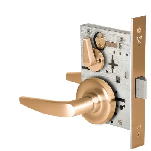 Mortise Lock Satin Bronze Clear Coated